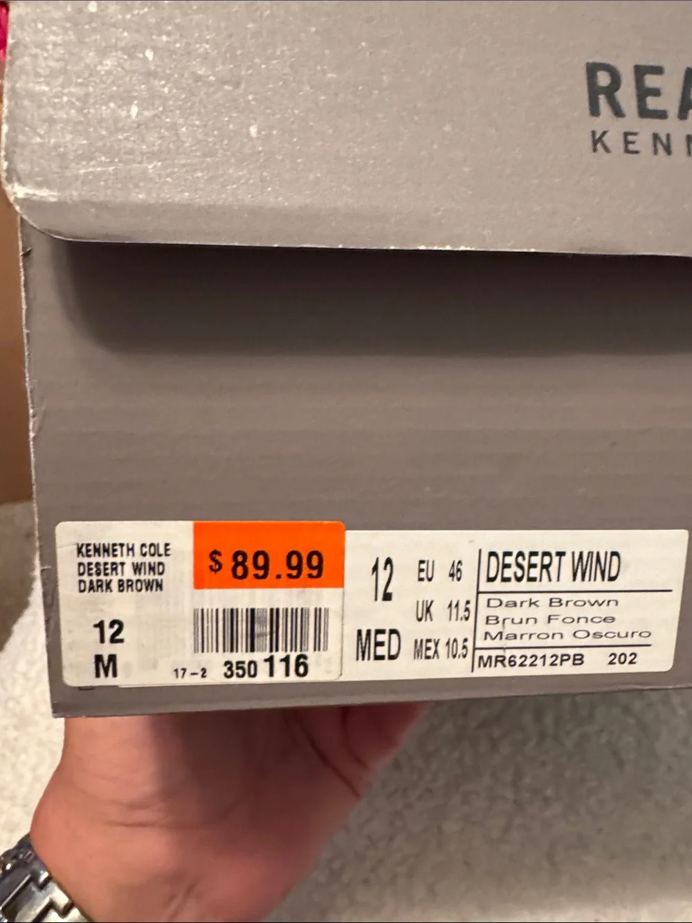 Kenneth Cole Reaction Desert Wind Brown Leather Chukka Ankle Boots Size 12 M